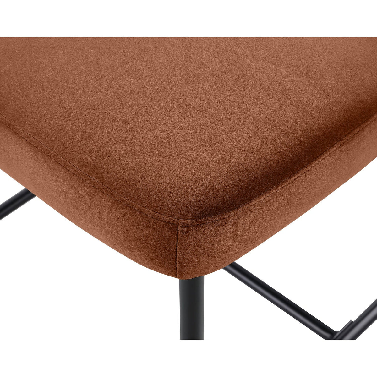 Zarelle Cognac Performance Fabric Upholstered Counter Stool Set of 2