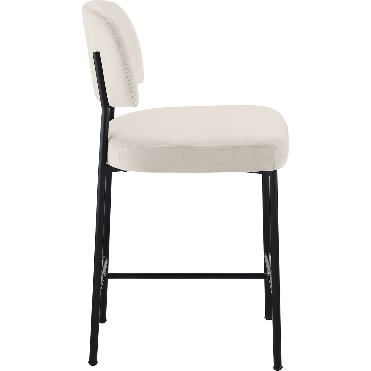 Zarelle Cream Performance Fabric Upholstered Counter Stool Set of 2