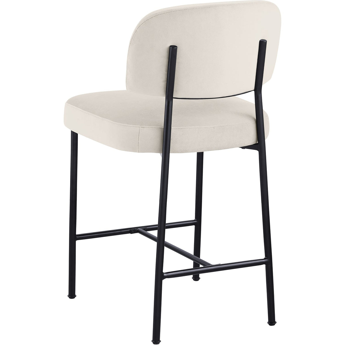 Zarelle Cream Performance Fabric Upholstered Counter Stool Set of 2