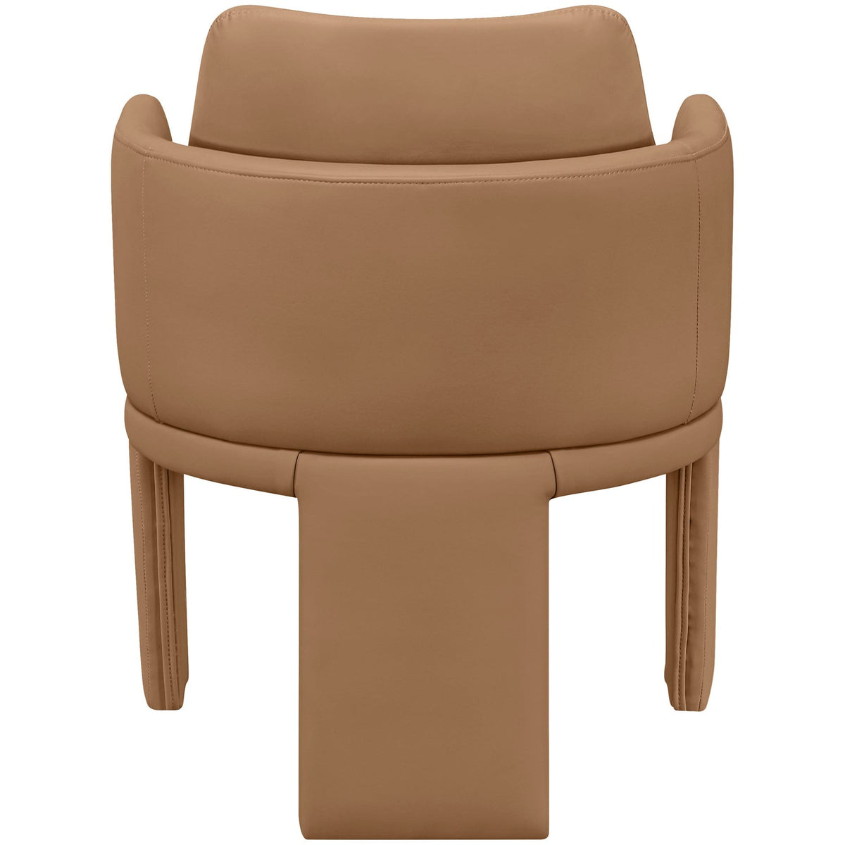 Vanda Cognac Vegan Leather Upholstered Dining Chair Set of 2