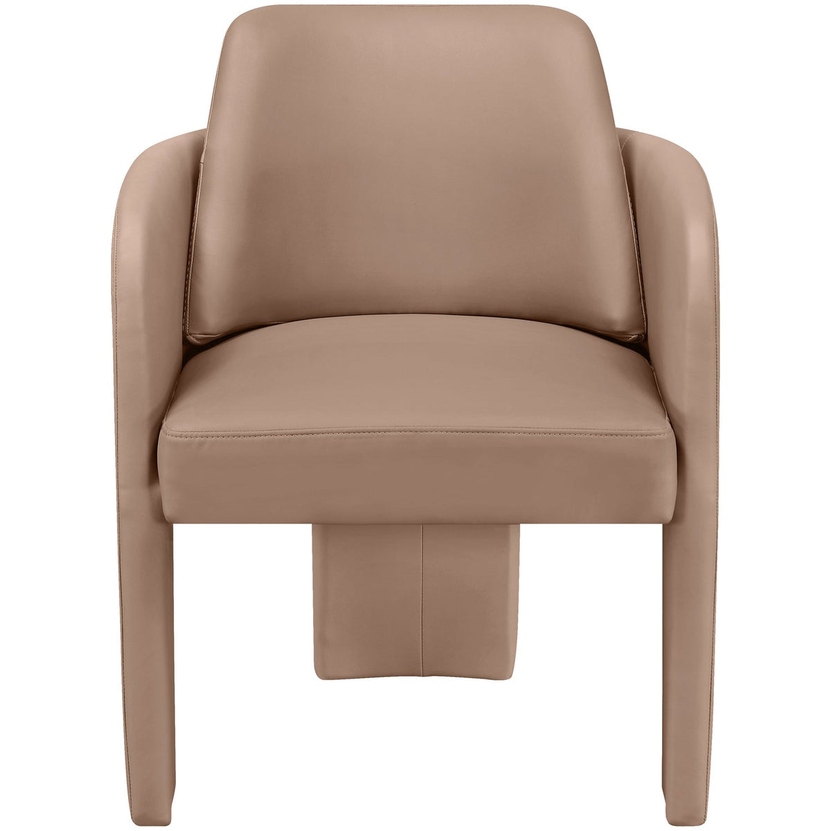 Vanda Tan Vegan Leather Upholstered Dining Chair Set of 2