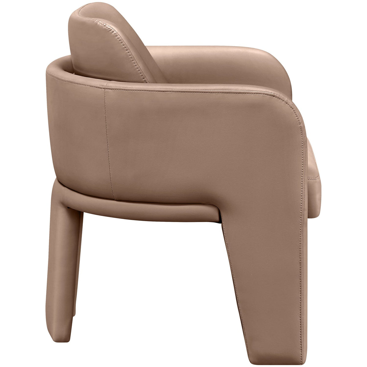 Vanda Tan Vegan Leather Upholstered Dining Chair Set of 2