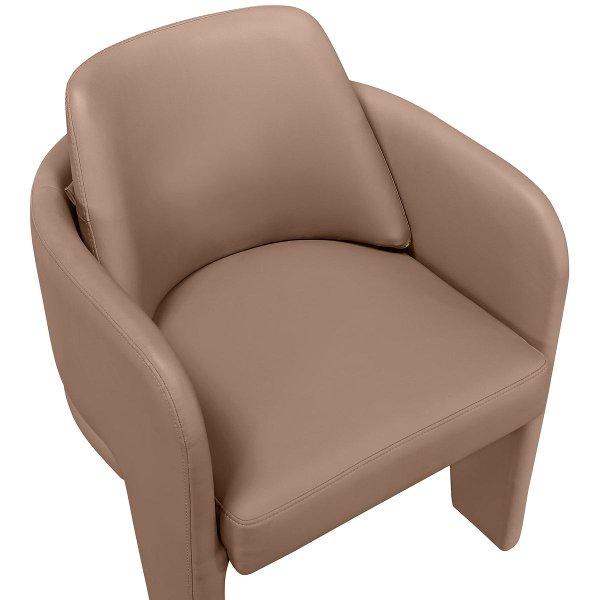 Vanda Tan Vegan Leather Upholstered Dining Chair Set of 2