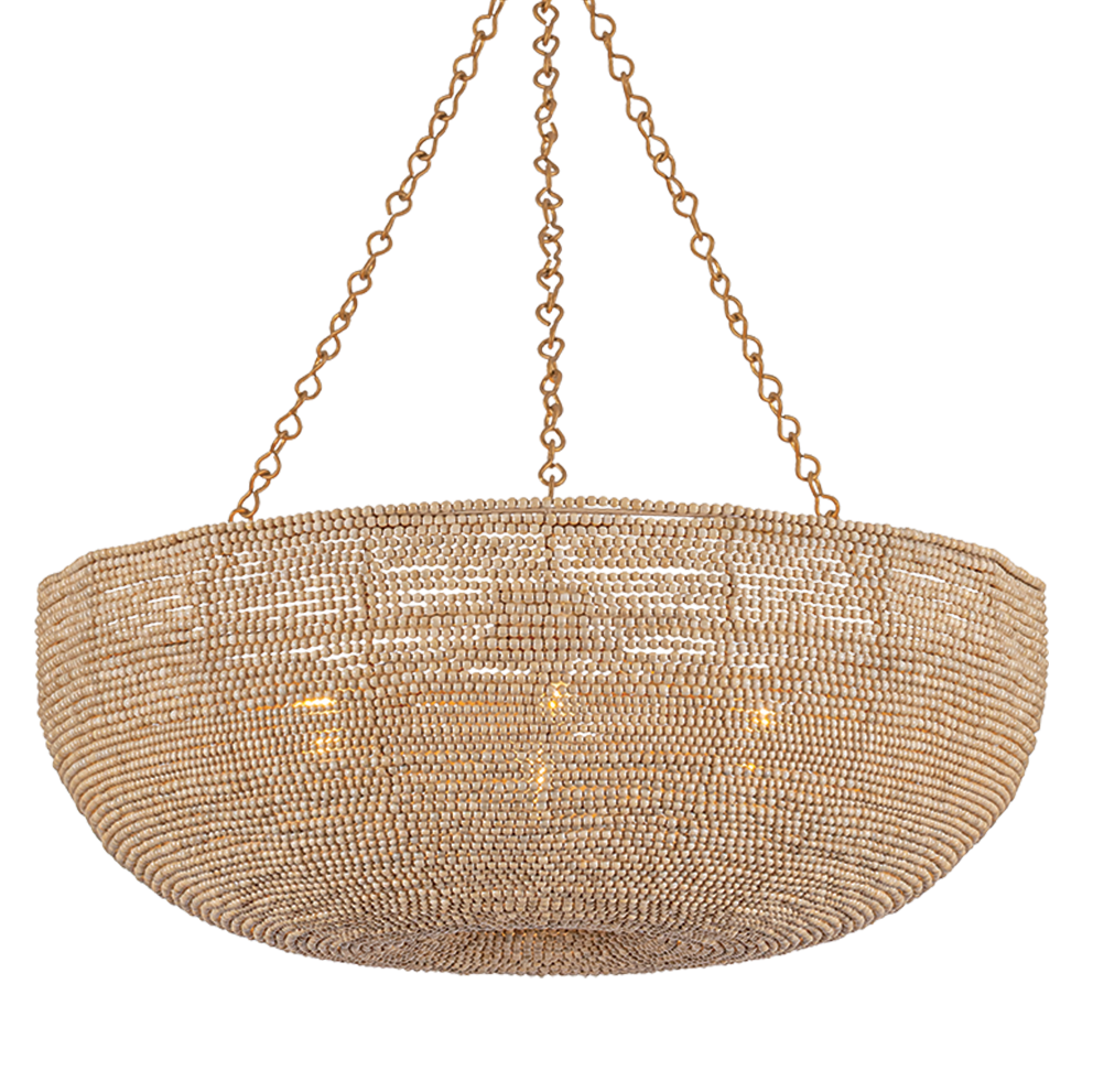 Hudson Valley Lighting Oliverea Large Chandelier in Patina Gold Leaf, primary product view