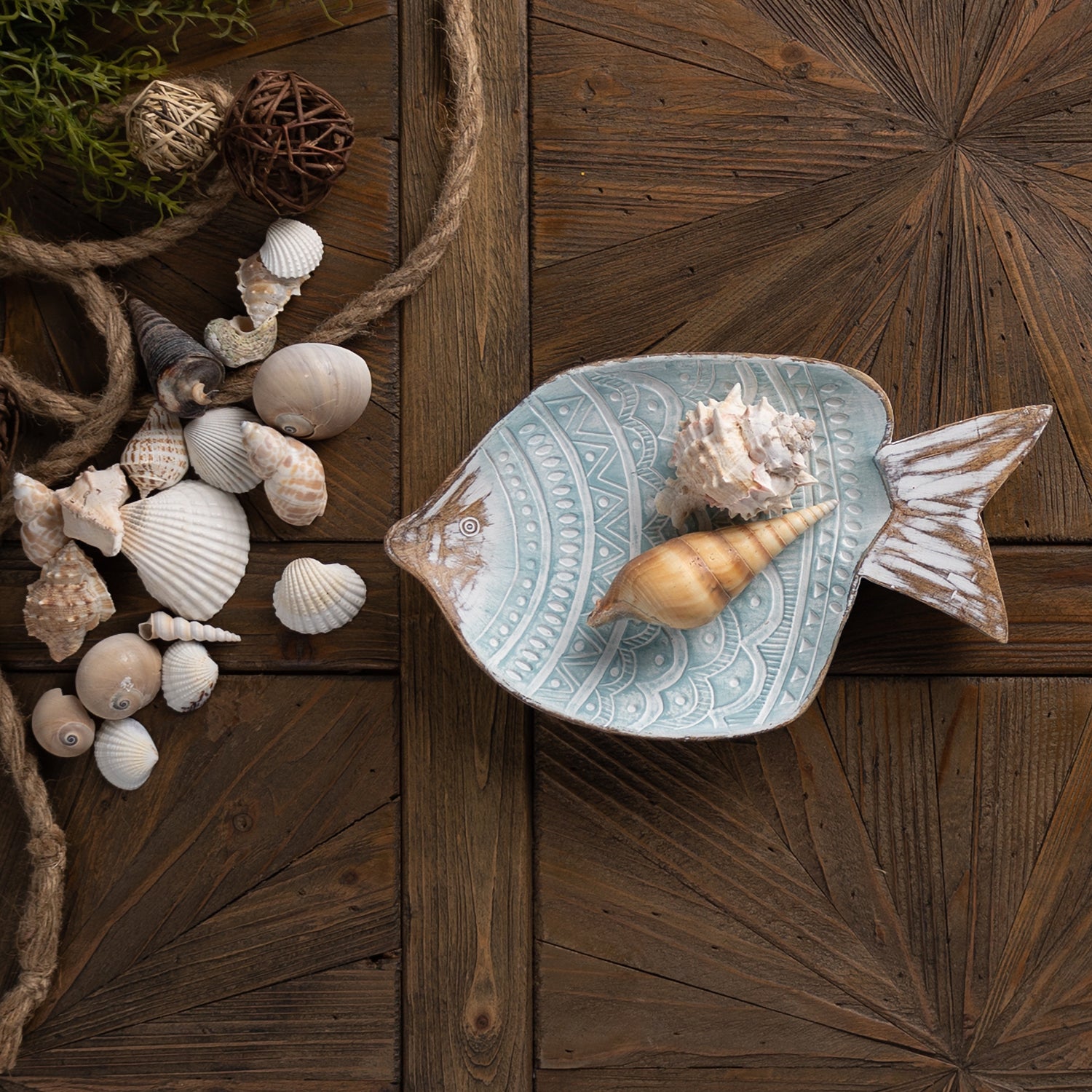 Geometric Etched Fish Bowl