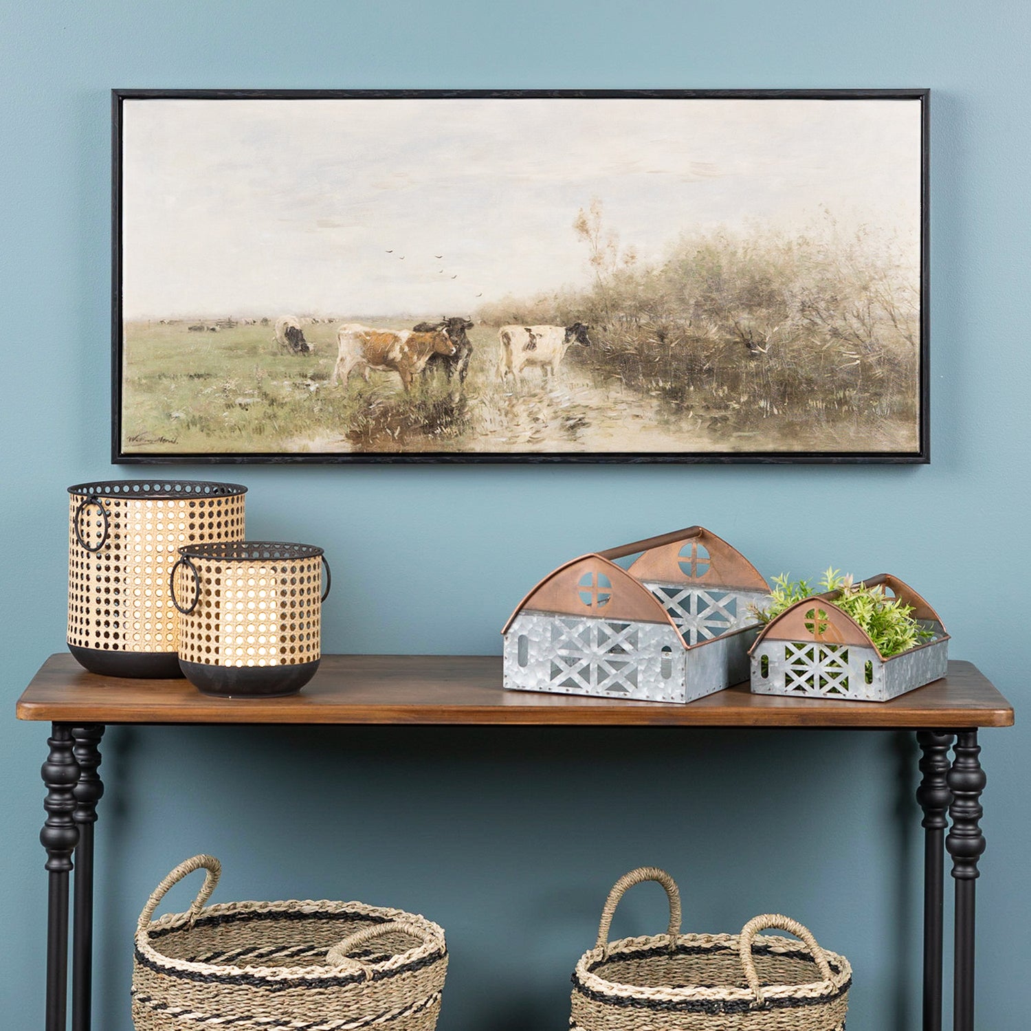 Framed Farm Canvas Wall Art