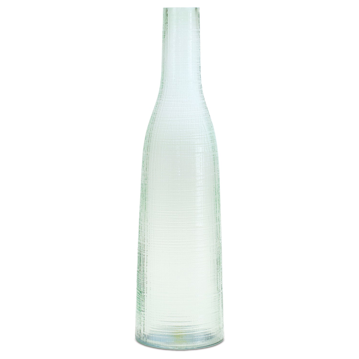 Green Glass Bottle Vase Set of 4