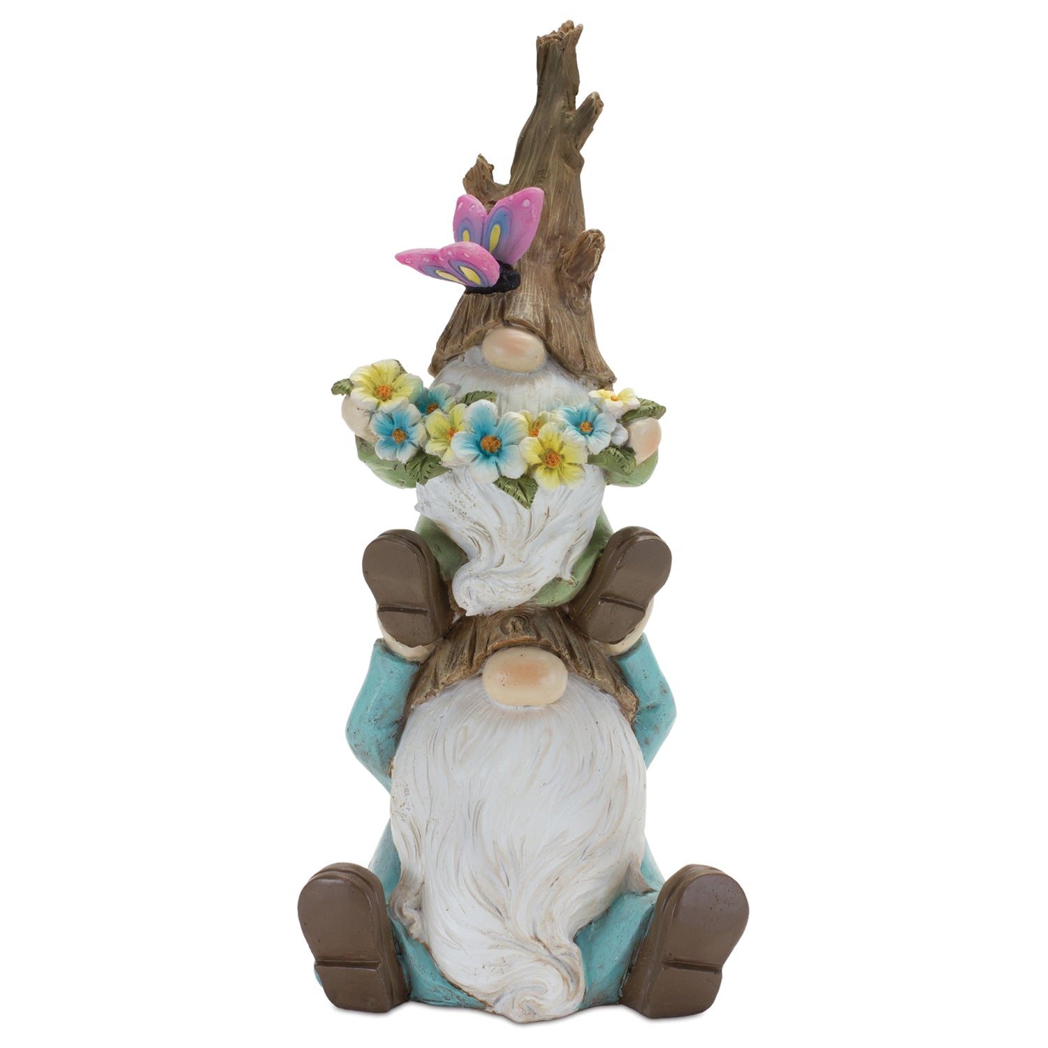 Tree Trunk Gnome Stack Set of 2