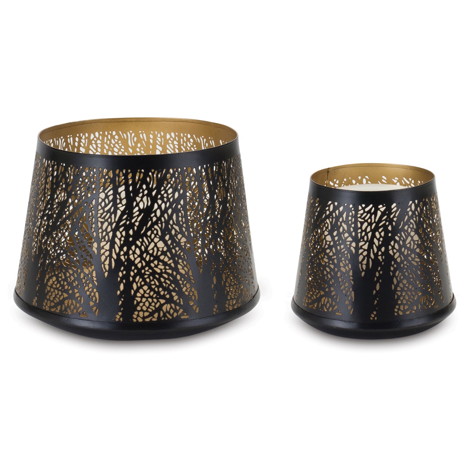 Tapered Punched Metal Candle Holder Set of 4