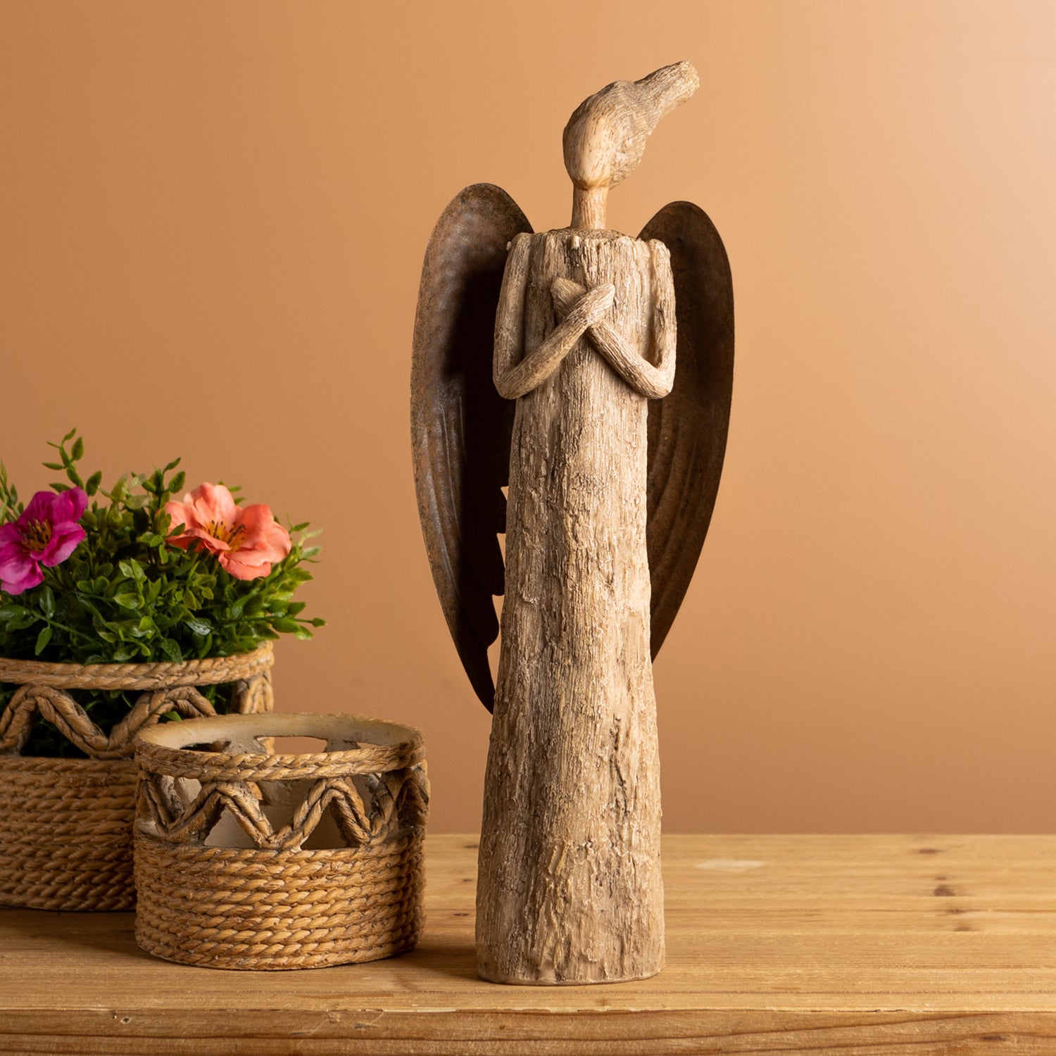 Rustic Tree Angel Statue