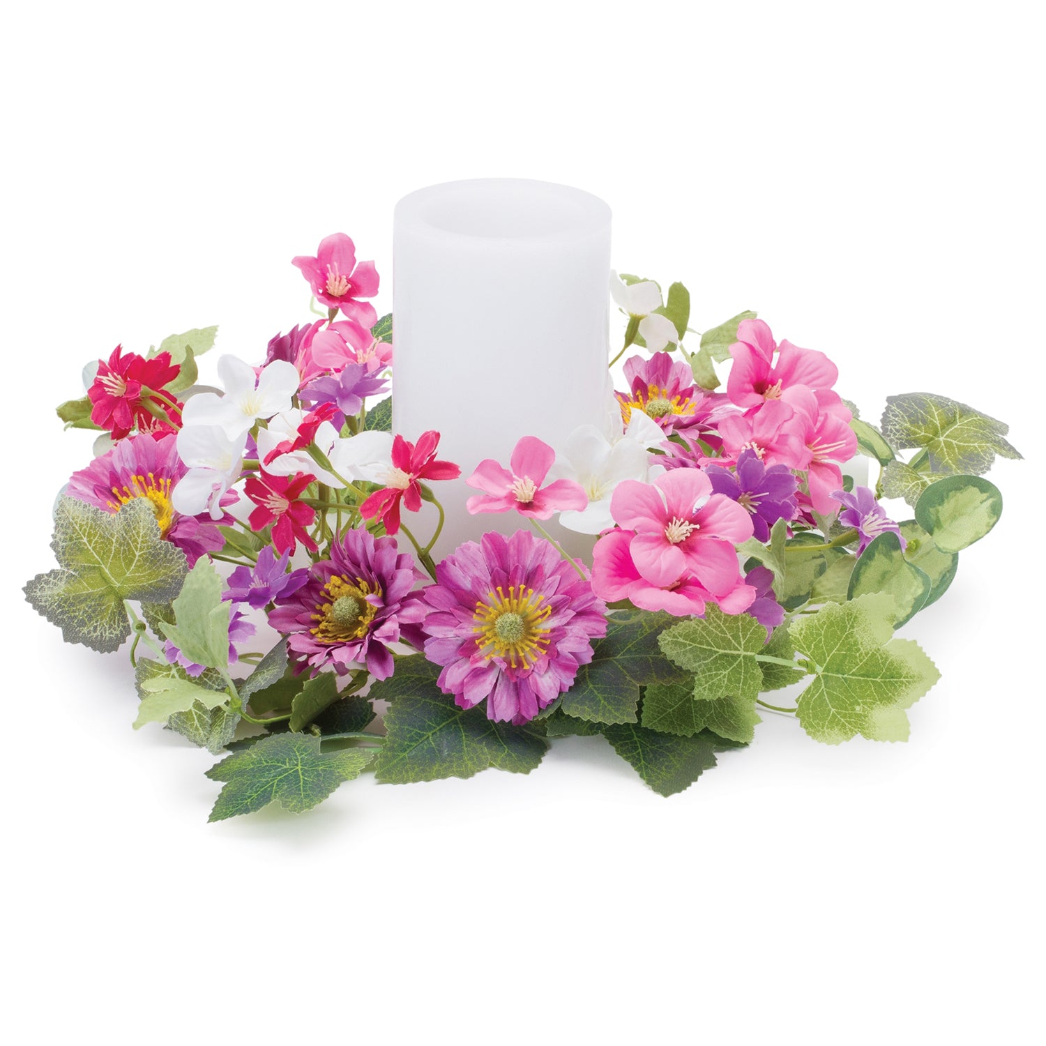 Mixed Daisy Floral Candle Ring