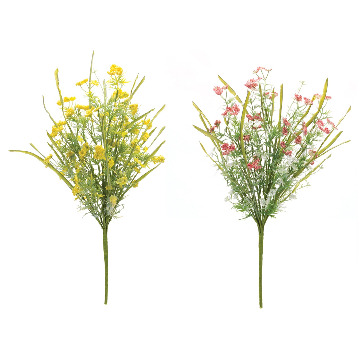 Yarrow Floral Bush Set of 2