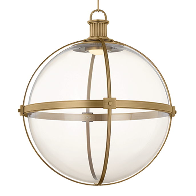 Hudson Valley Lighting Westmere Large Pendant in Patina Brass, primary product view
