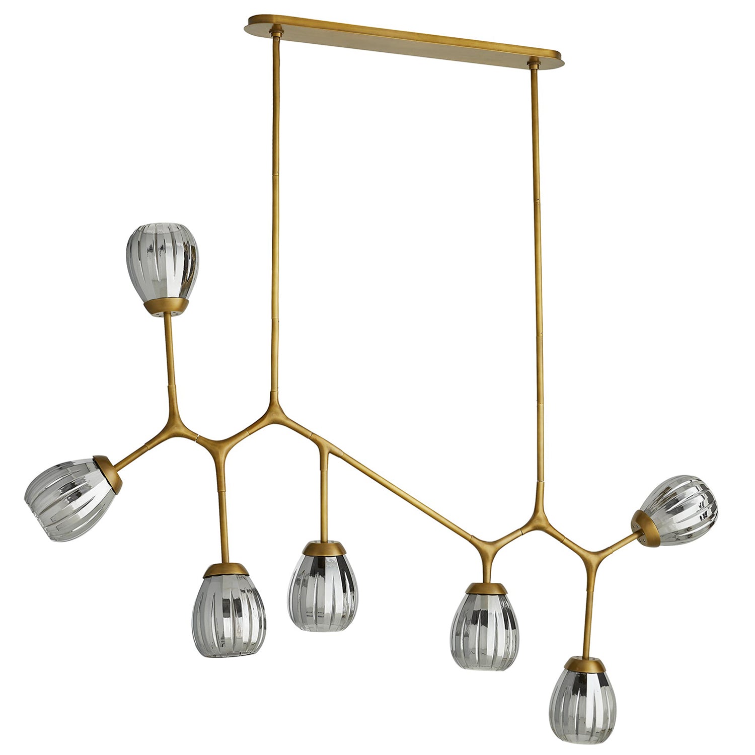 Arteriors Smyth Antique Brass/Smoke Chandelier