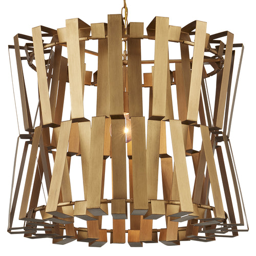 Currey & Co Chaconne Brass Chandelier
