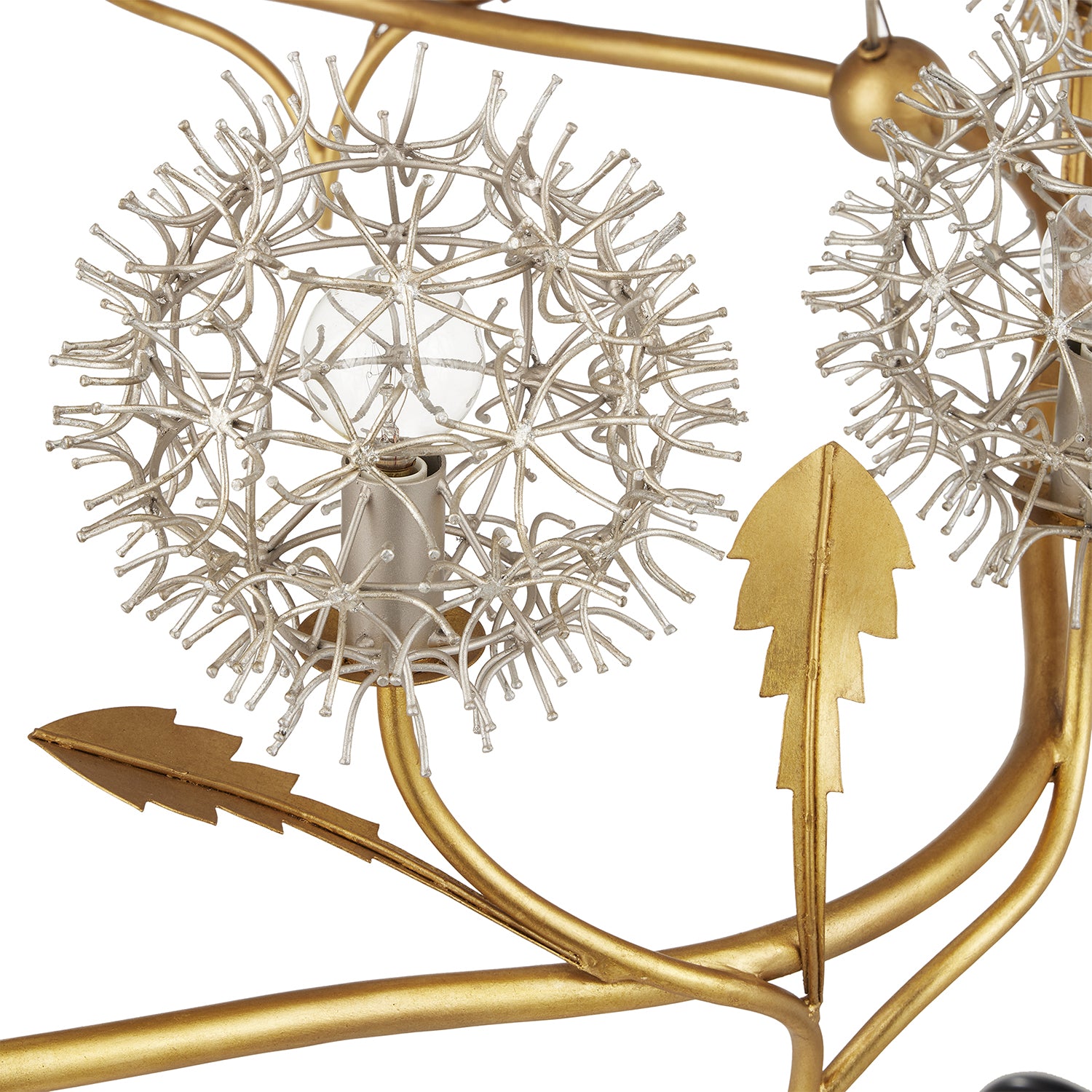 Currey & Co Dandelion Silver/Gold Chandelier