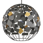Currey & Co Moon Night Gray/Gold Orb Chandelier