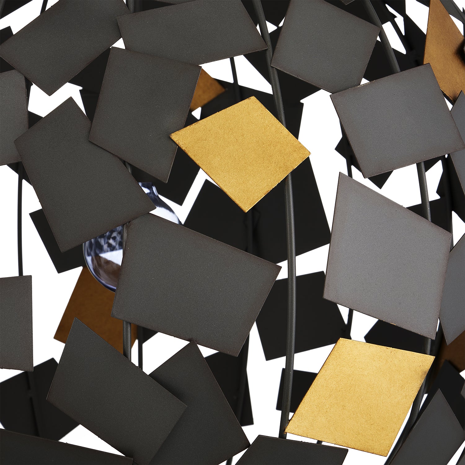 Currey & Co Moon Night Gray/Gold Orb Chandelier