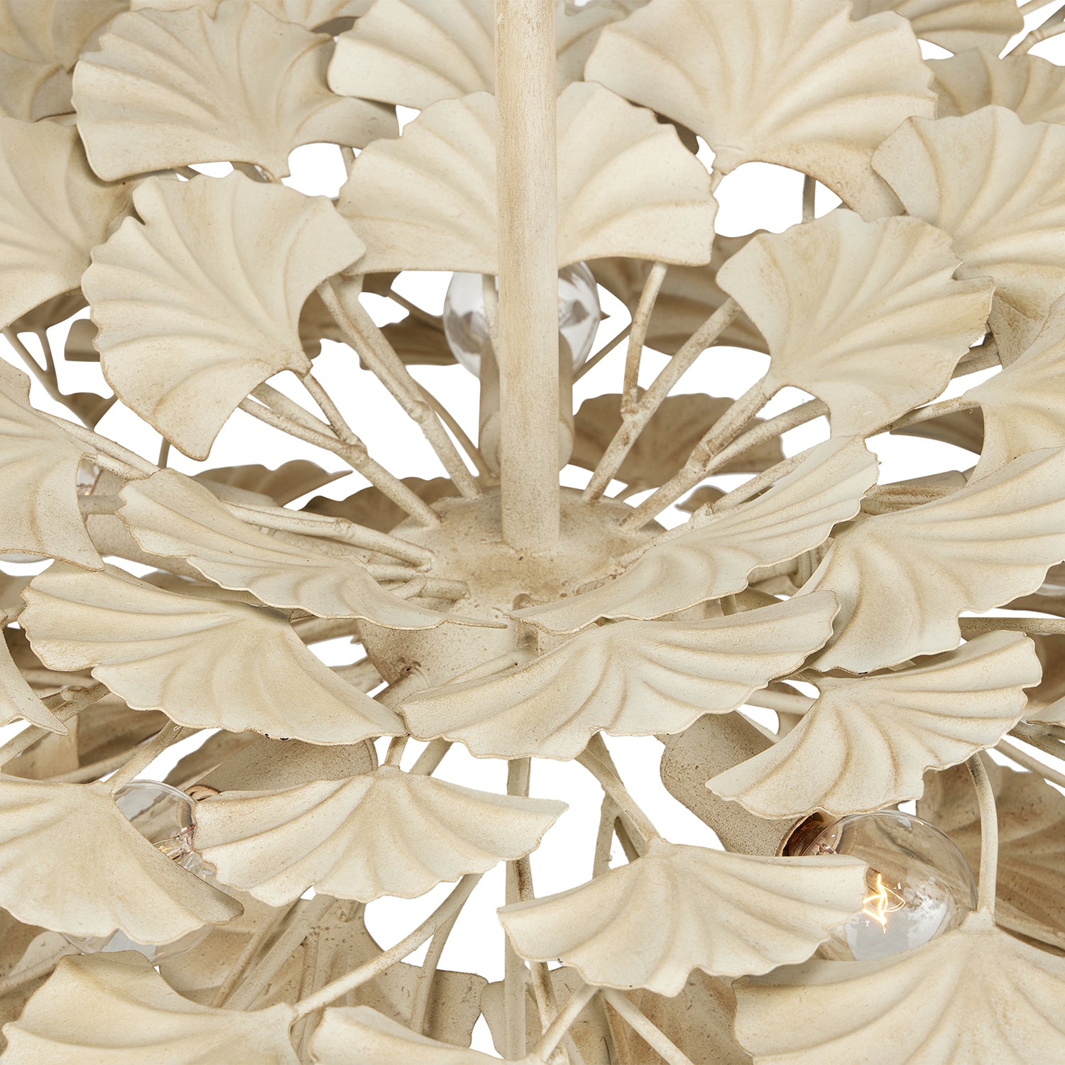 Currey & Co Maidenhair Cream Semi-Flush Mount