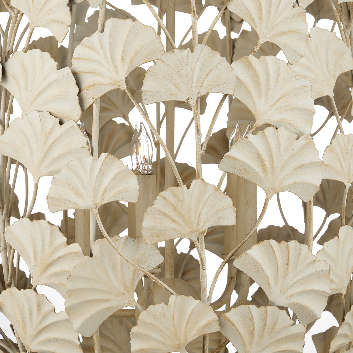 Currey & Co Maidenhair Cream Chandelier - Final Sale