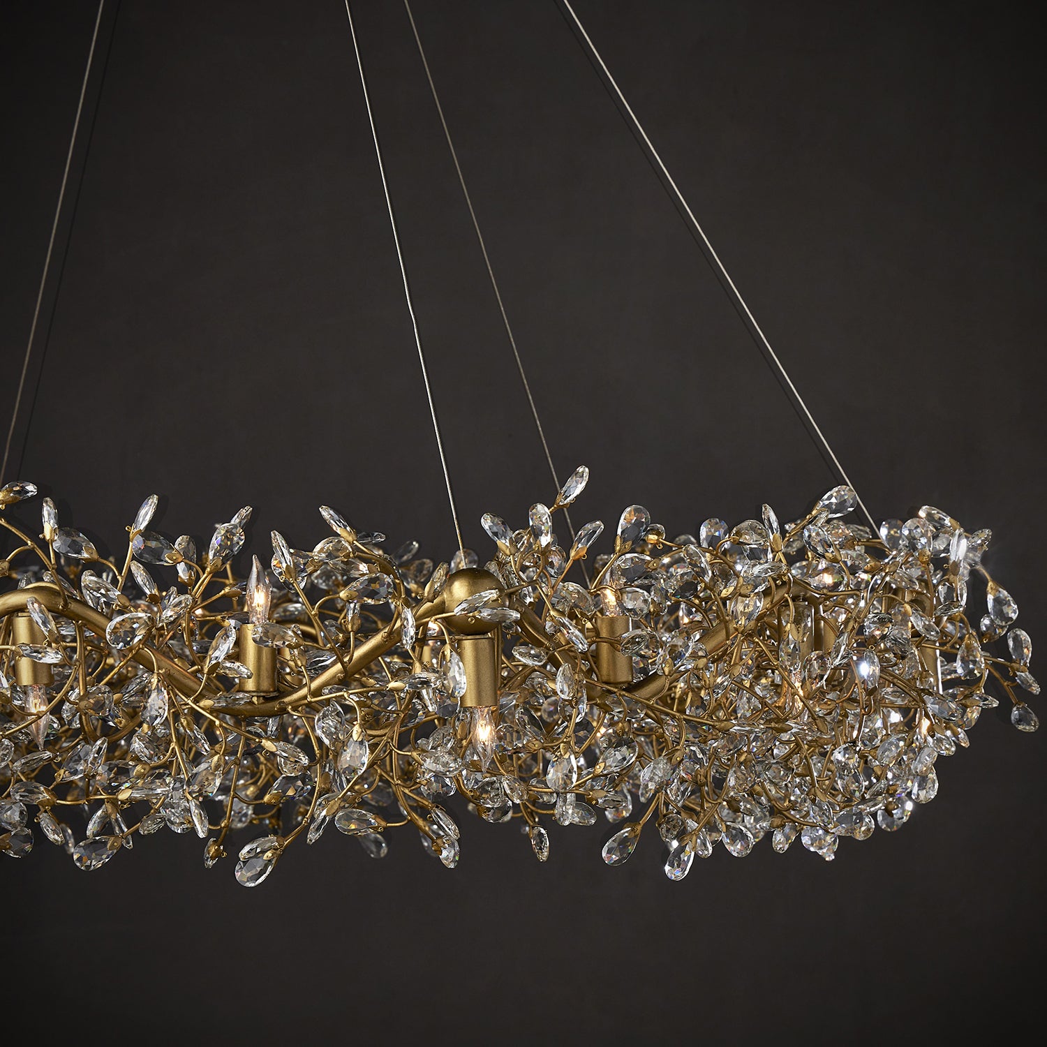 Currey & Co Crystal Ring Chandelier