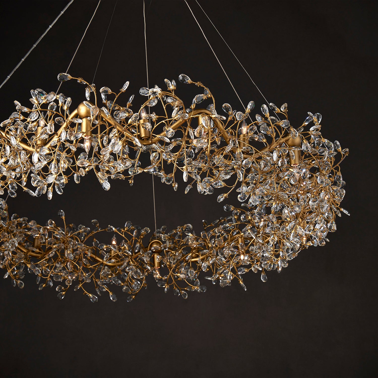 Currey & Co Crystal Ring Chandelier