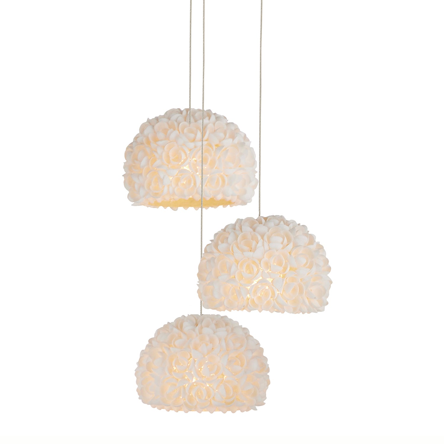 Currey & Co Virtu 3 Light Multi-Drop Pendant