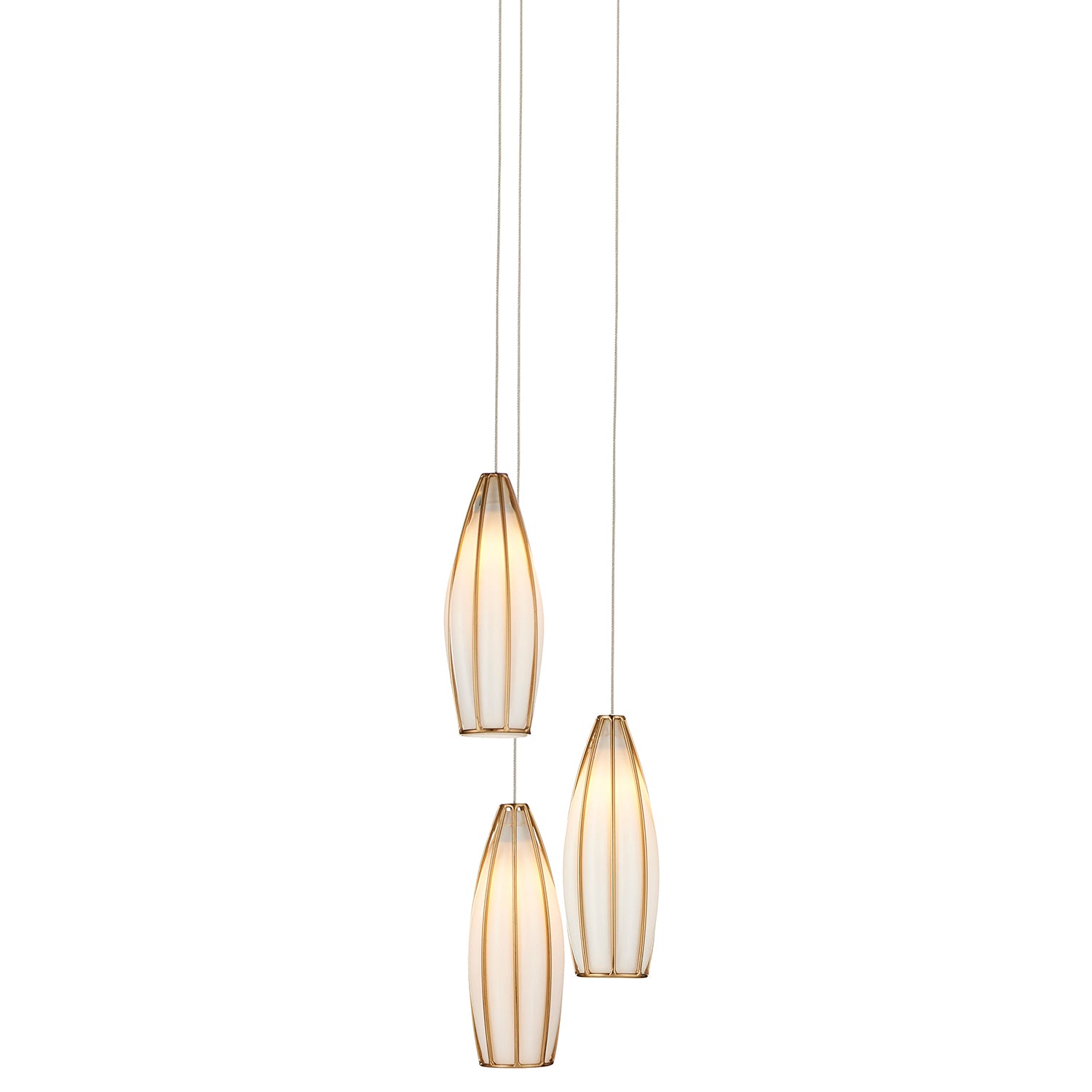 Currey & Co Parish 3 Light Multi-Drop Pendant