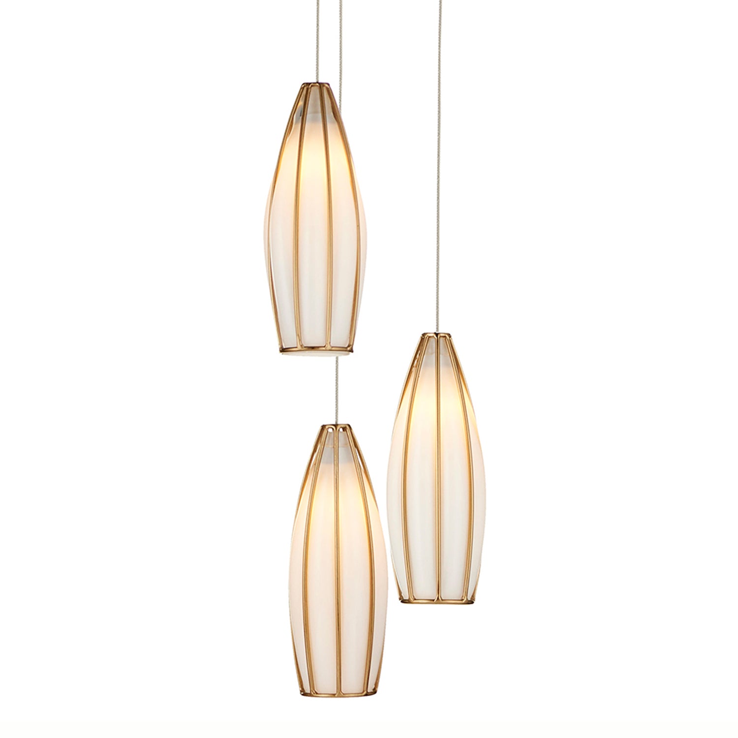 Currey & Co Parish 3 Light Multi-Drop Pendant