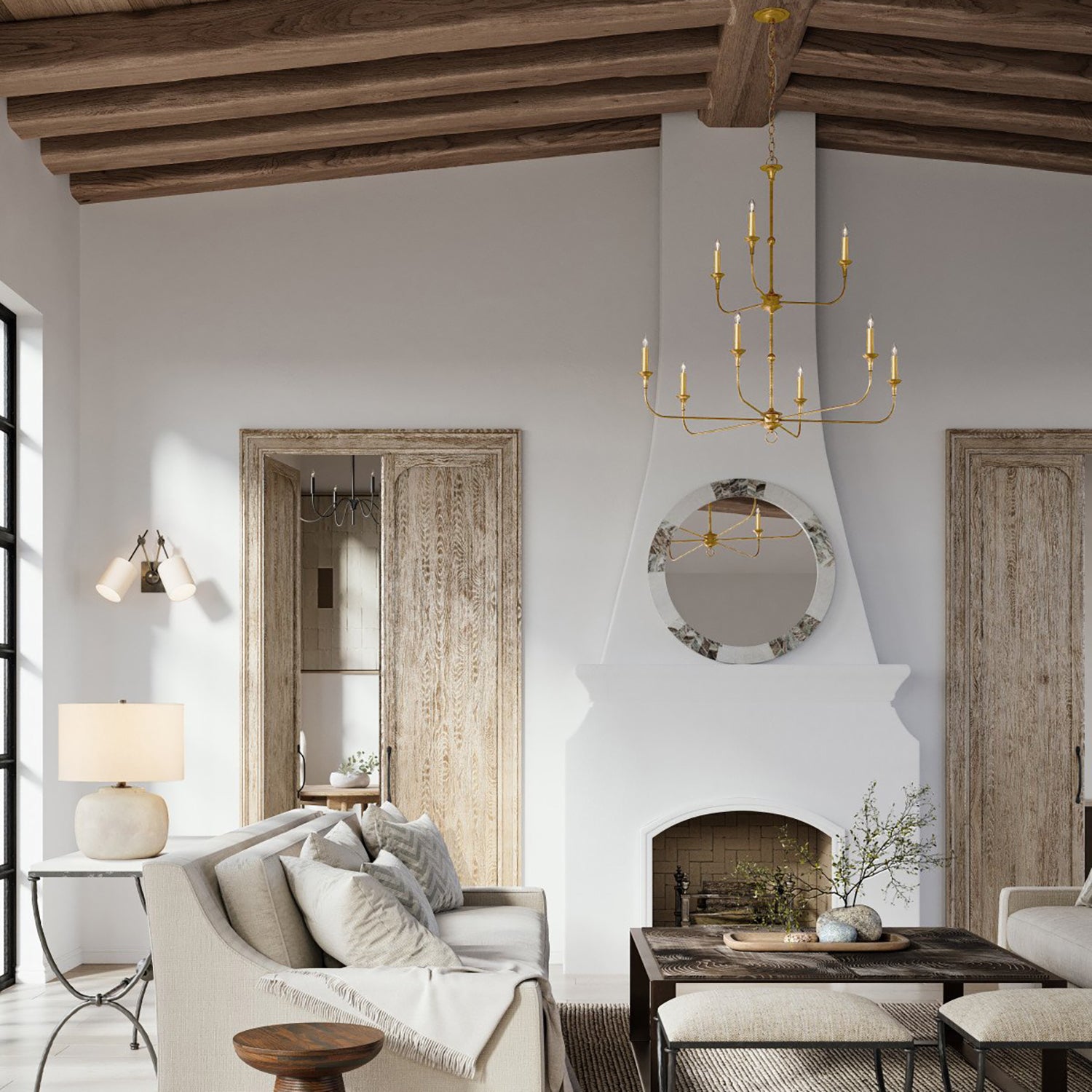 Currey & Co Nottaway Two-Tier Chandelier