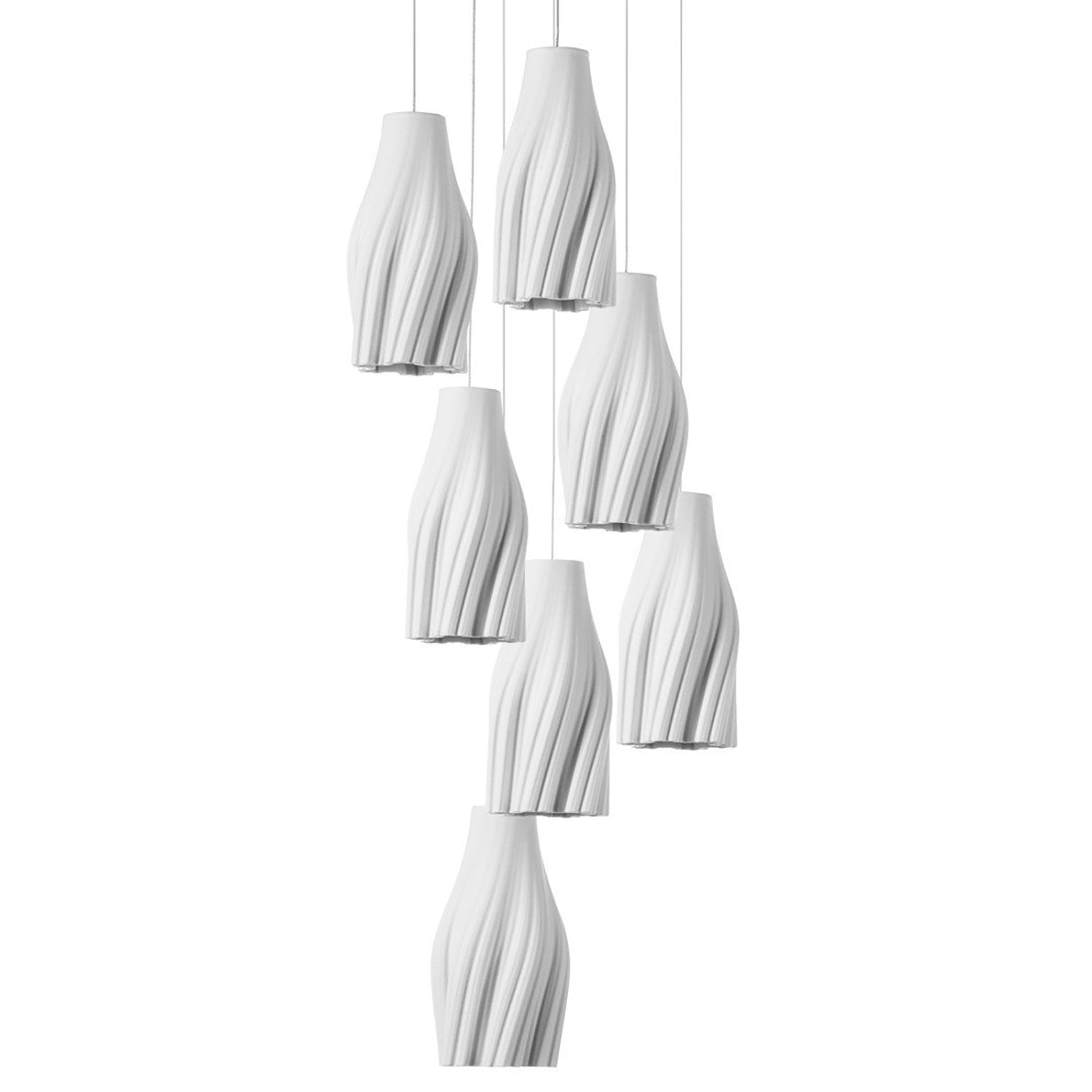 Currey & Co Posh 7 Light Multi Drop Pendant