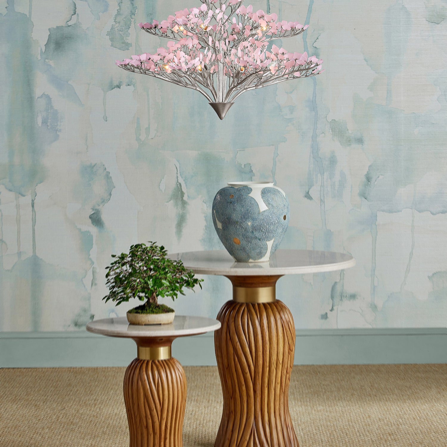 Currey & Co Fiorella Pink Chandelier