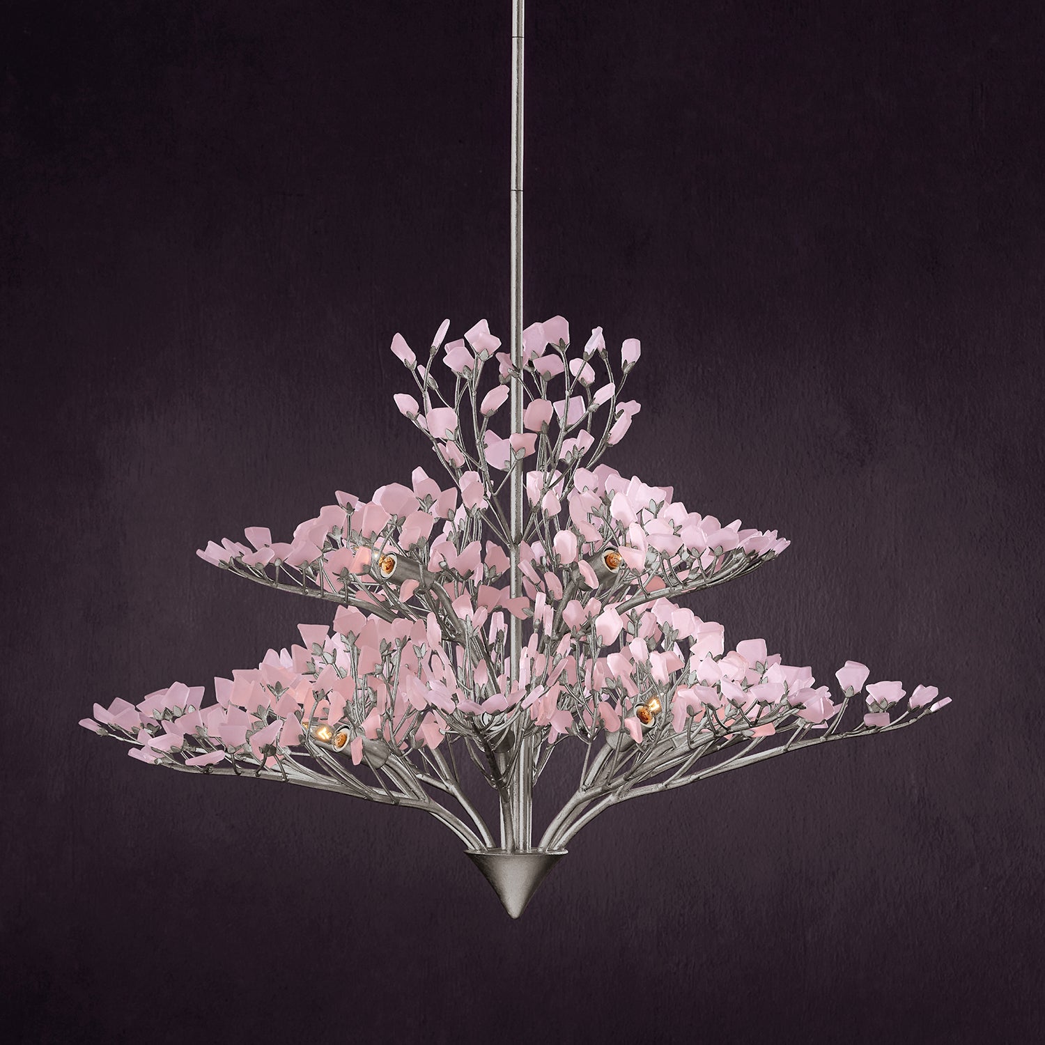 Currey & Co Fiorella Pink Chandelier