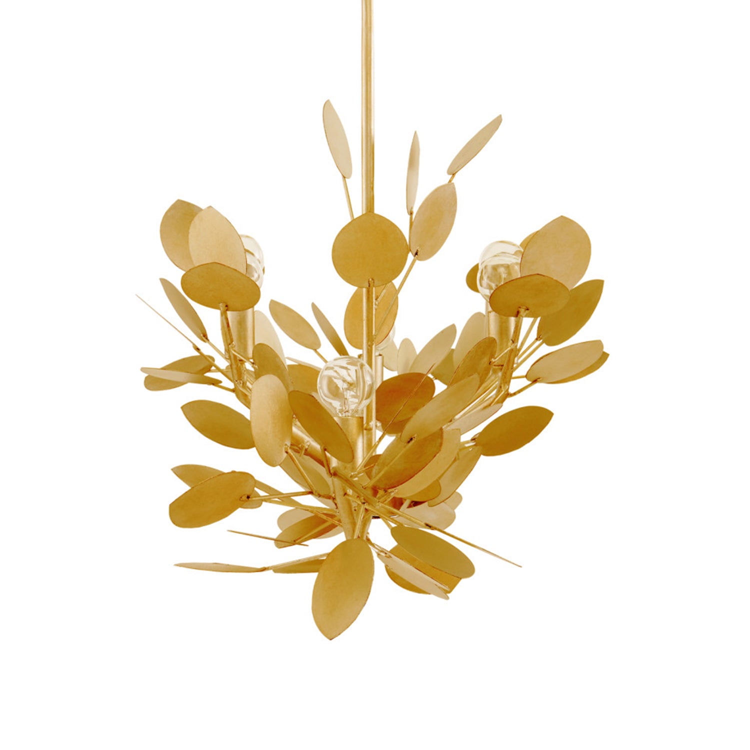 Currey & Co Lunaria Gold Oval Chandelier