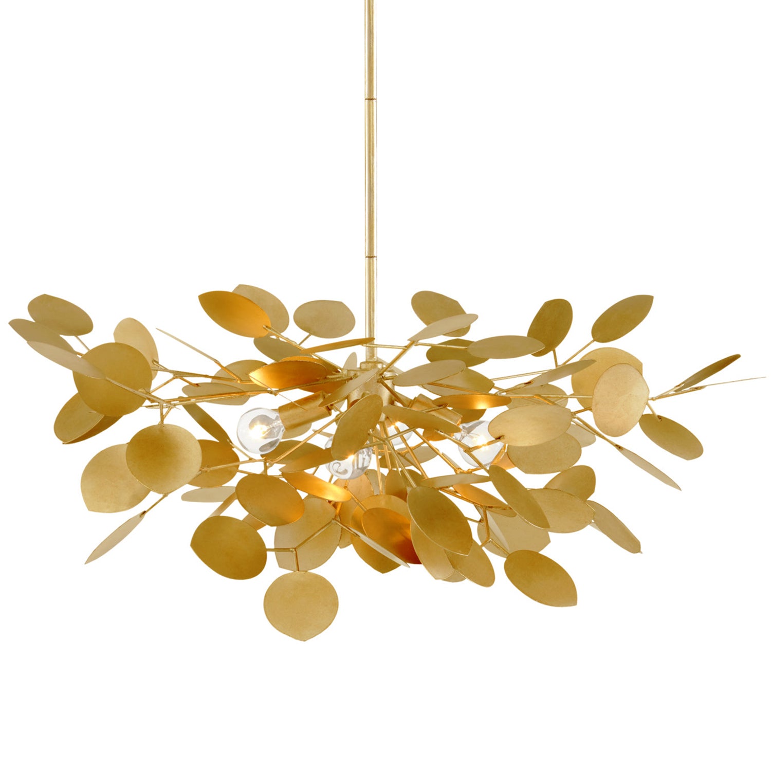 Currey & Co Lunaria Small Gold Chandelier