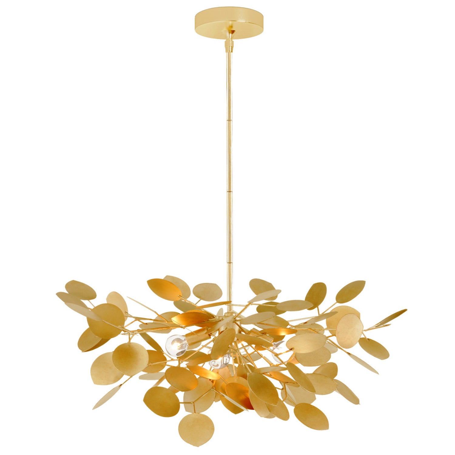 Currey & Co Lunaria Small Gold Chandelier