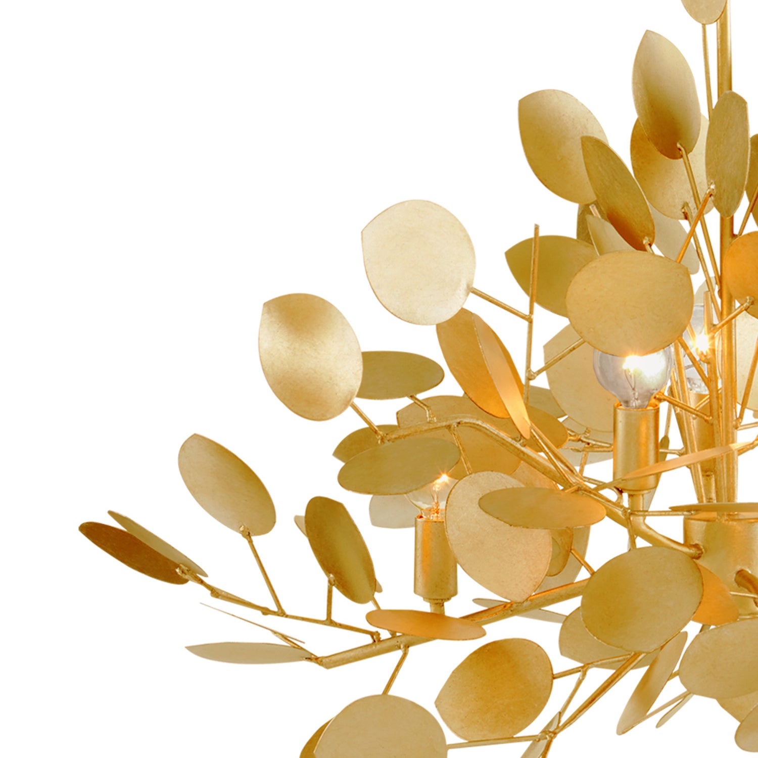 Currey & Co Lunaria Large Gold Chandelier