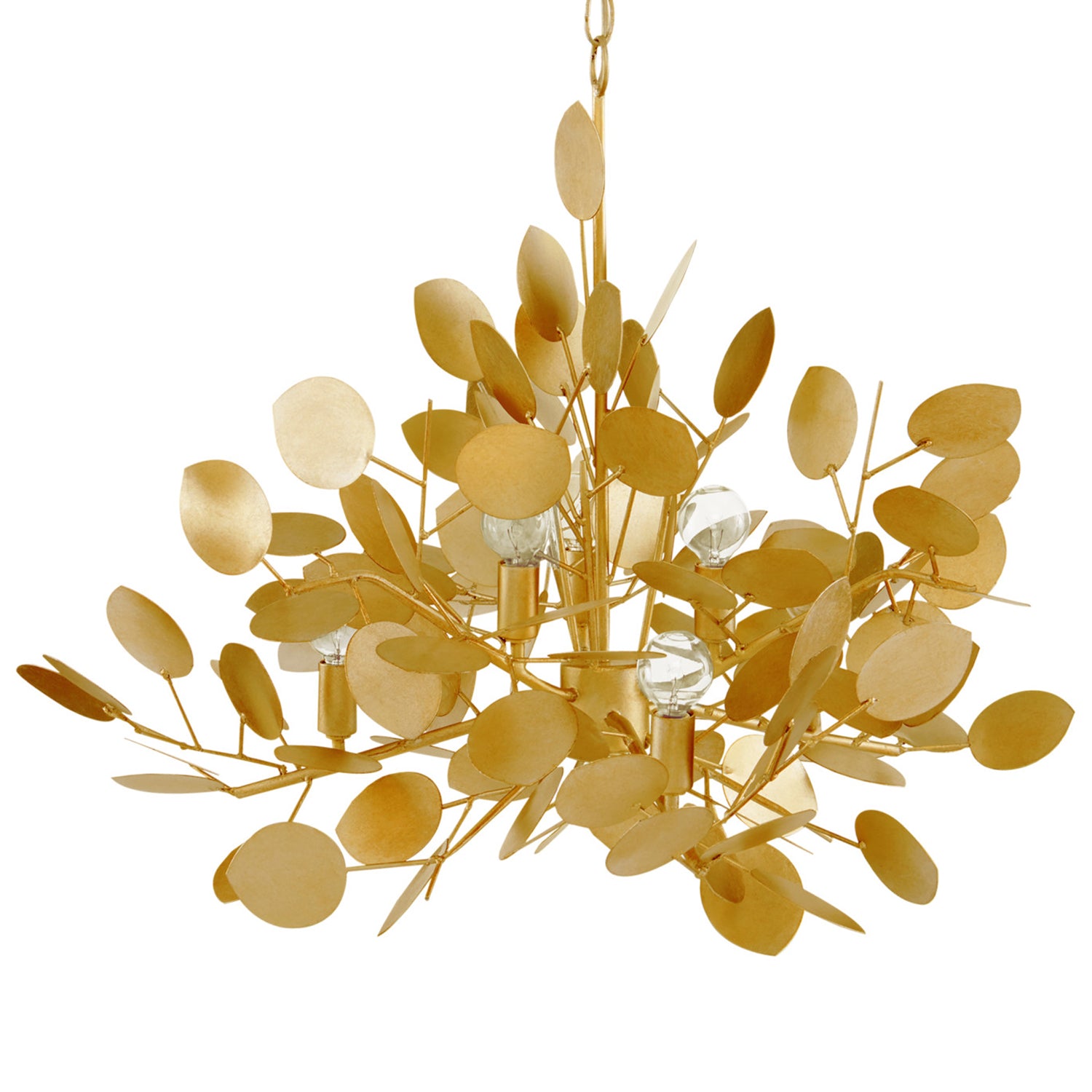 Currey & Co Lunaria Large Gold Chandelier