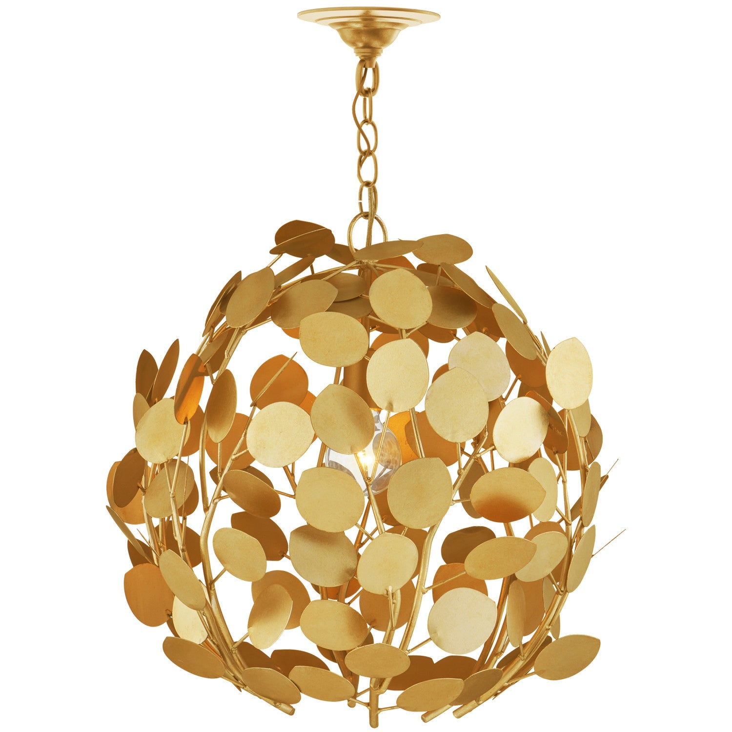 Currey & Co Lunaria Gold Orb Chandelier