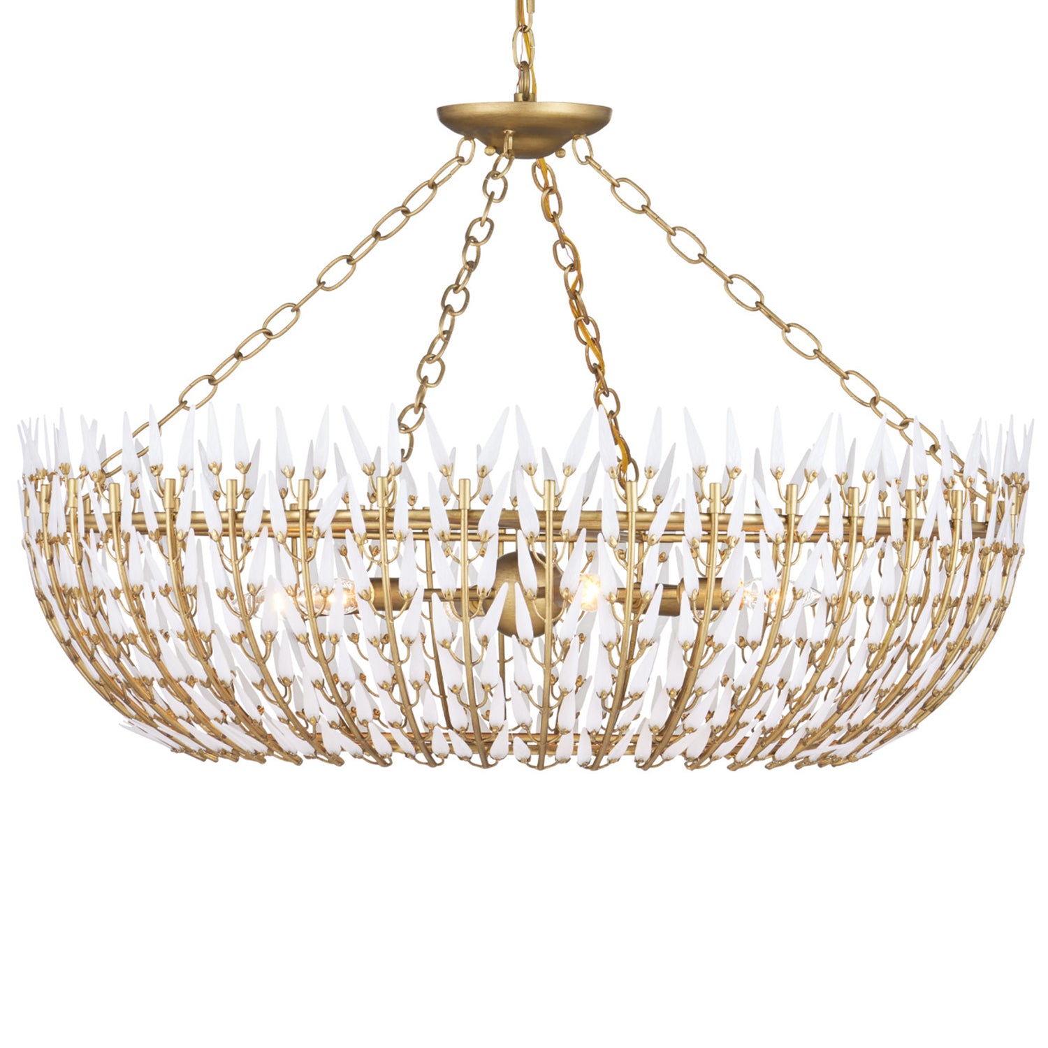 Currey & Co Magnum Opus Brass Medium Chandelier