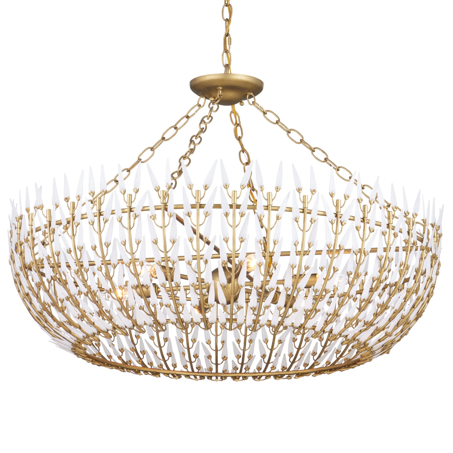 Currey & Co Magnum Opus Brass Medium Chandelier