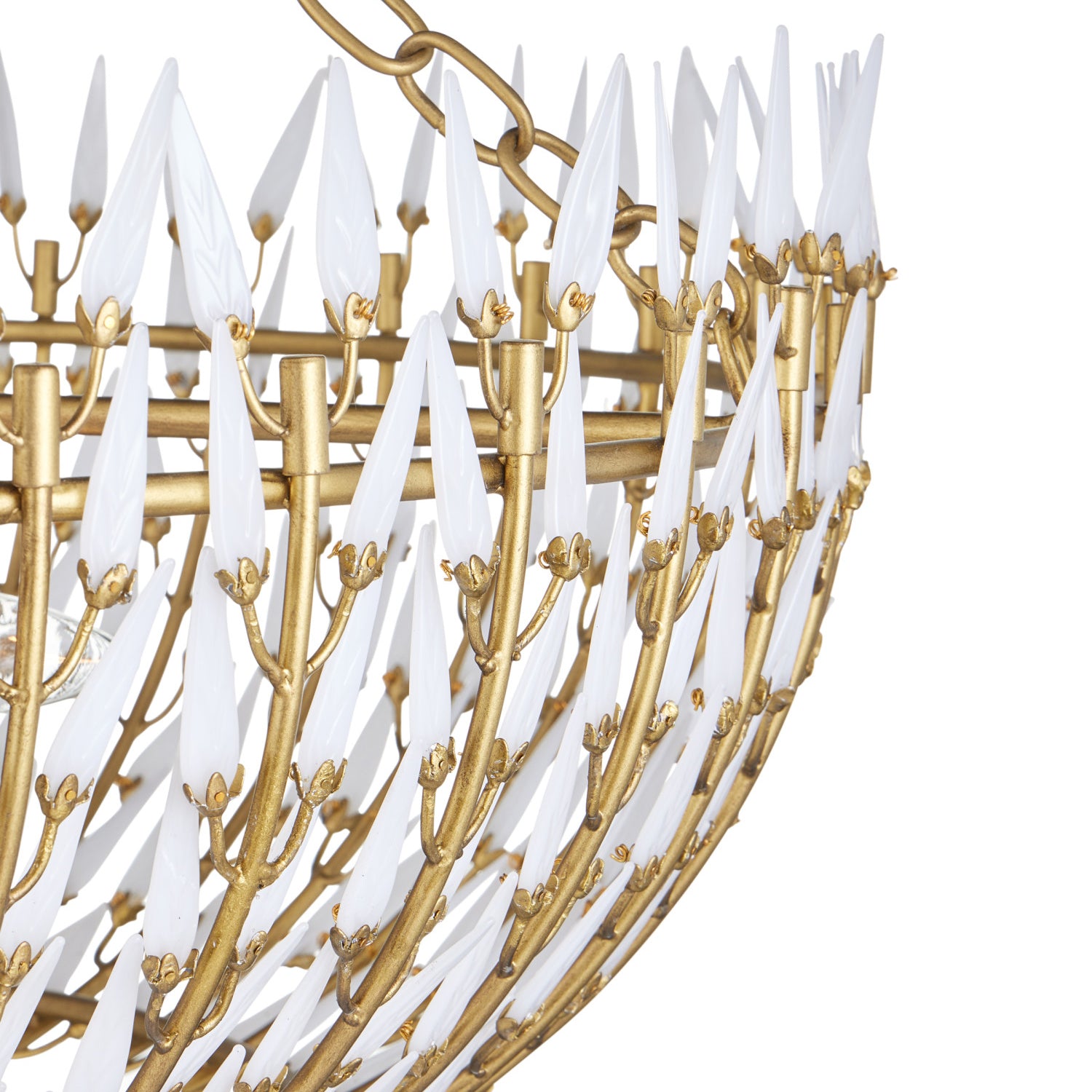 Currey & Co Magnum Opus Brass Medium Chandelier