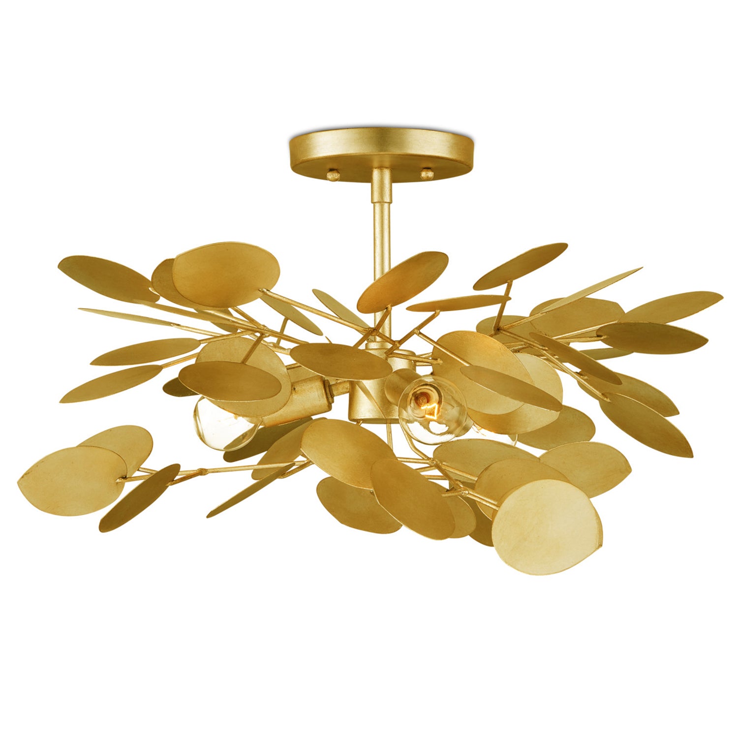 Currey & Co Lunaria Gold Semi-Flush Mount