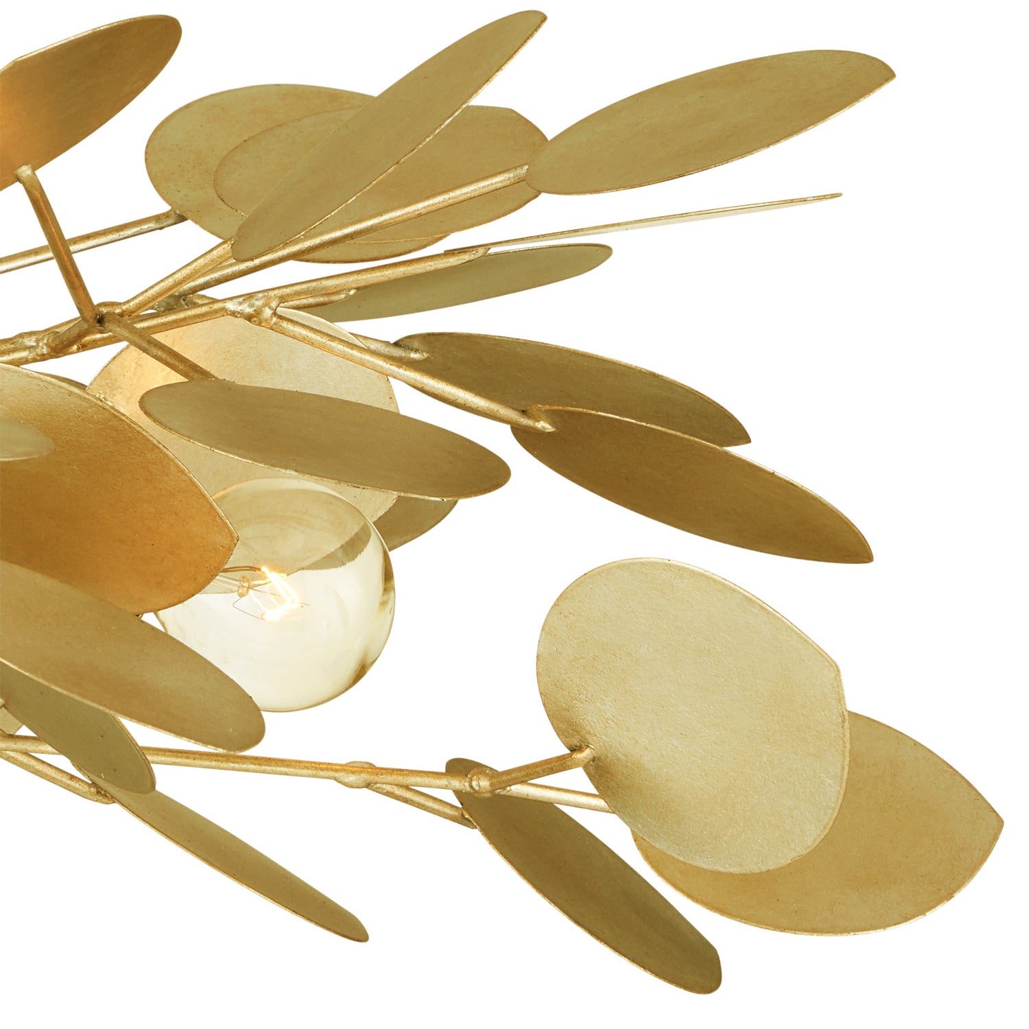 Currey & Co Lunaria Gold Semi-Flush Mount
