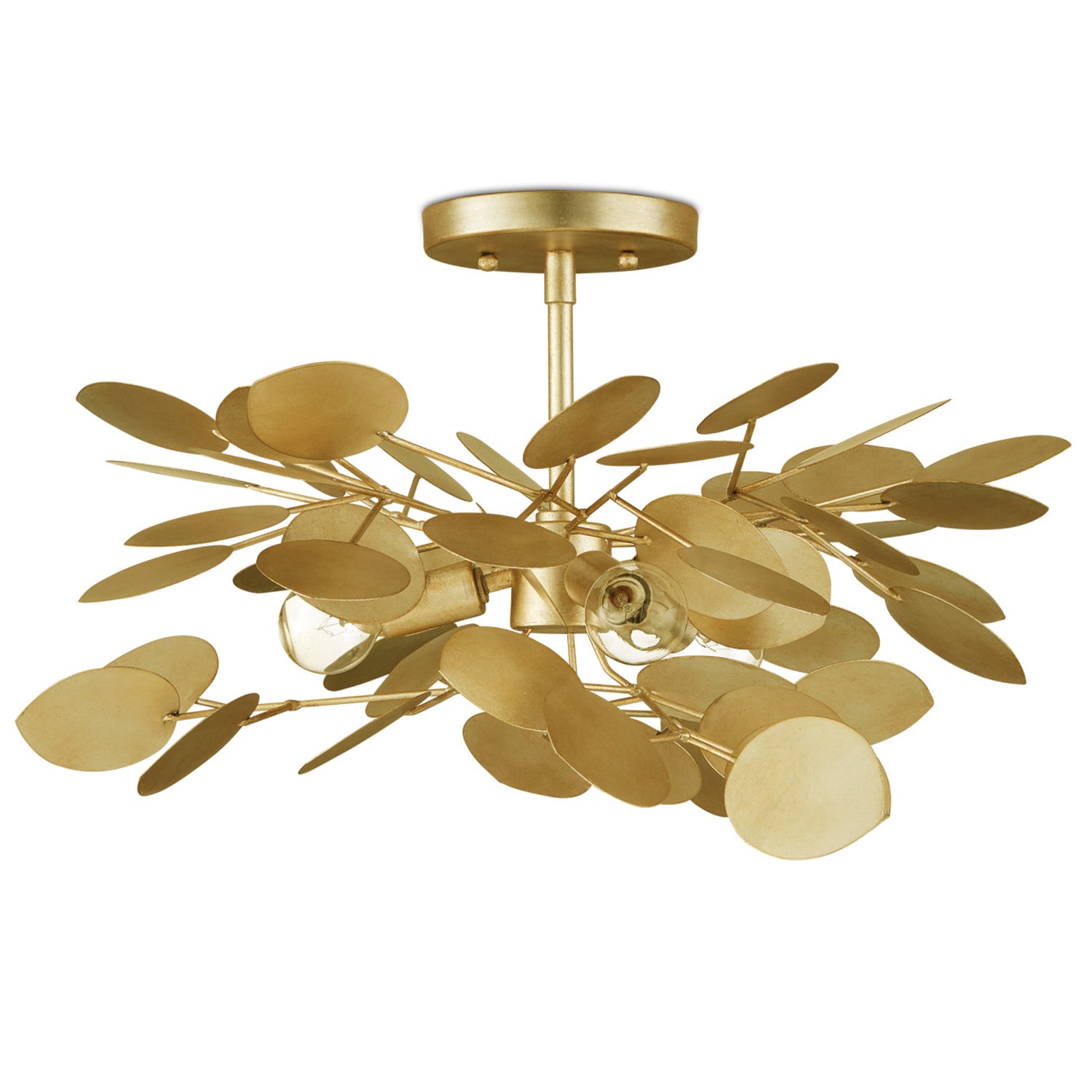 Currey & Co Lunaria Gold Semi-Flush Mount