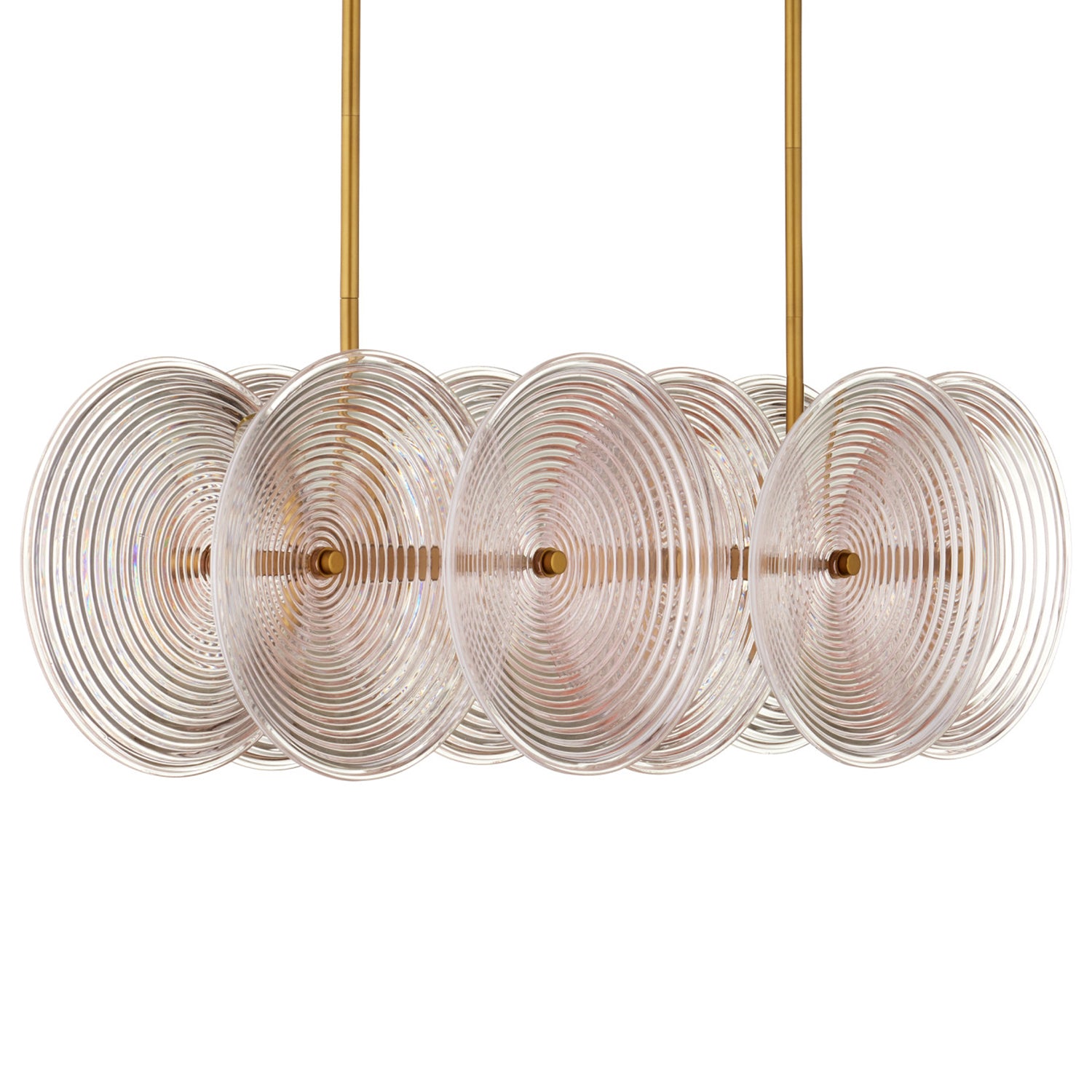 Currey & Co Whirlwind Pink Rectangular Chandelier