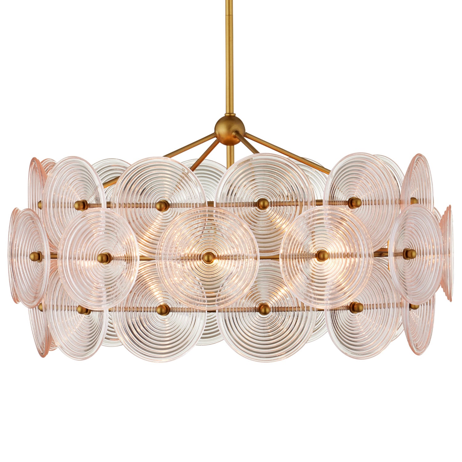 Currey & Co Whirlwind Pink Medium Chandelier
