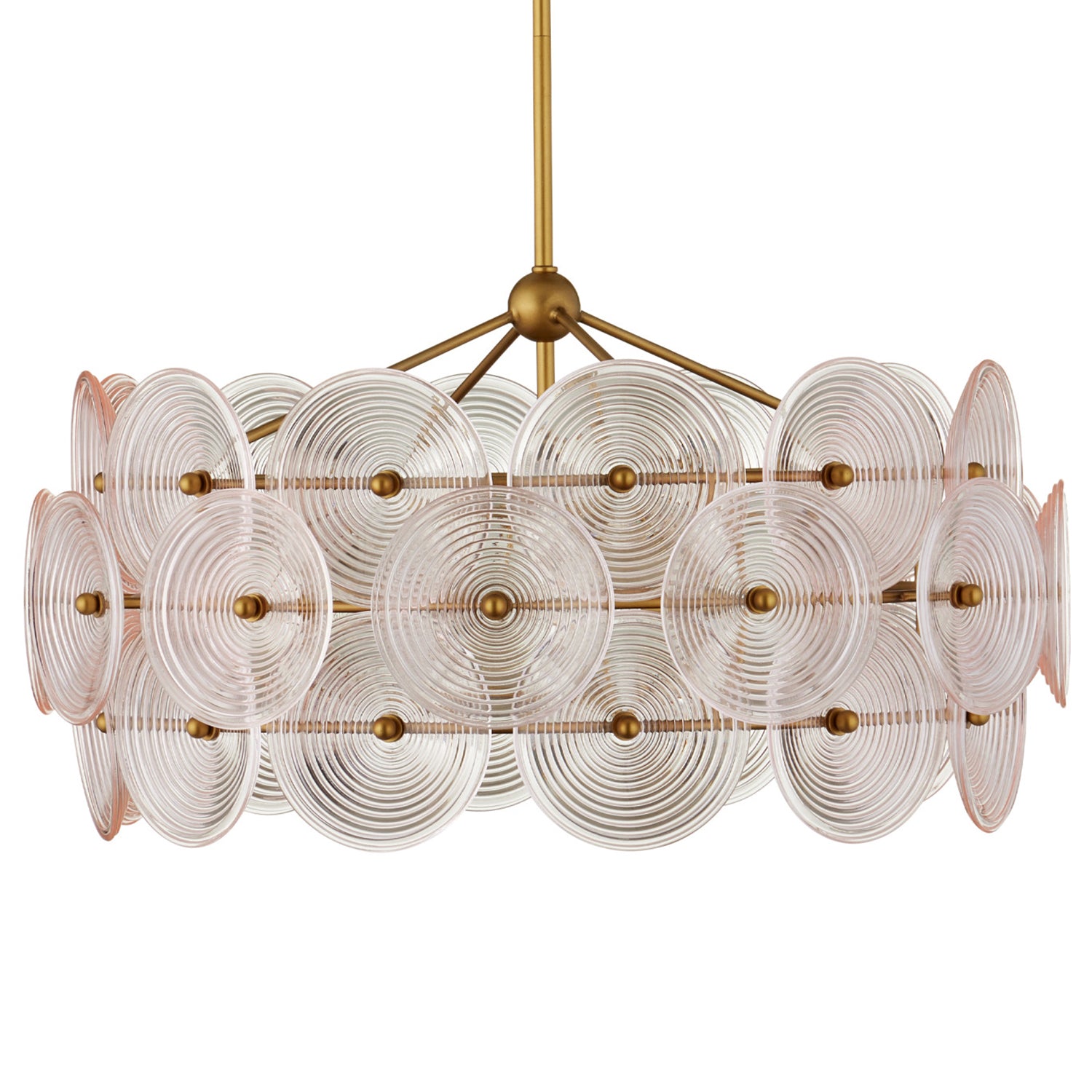 Currey & Co Whirlwind Pink Medium Chandelier