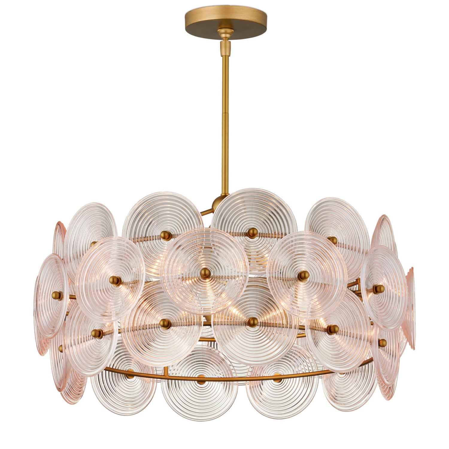Currey & Co Whirlwind Pink Medium Chandelier