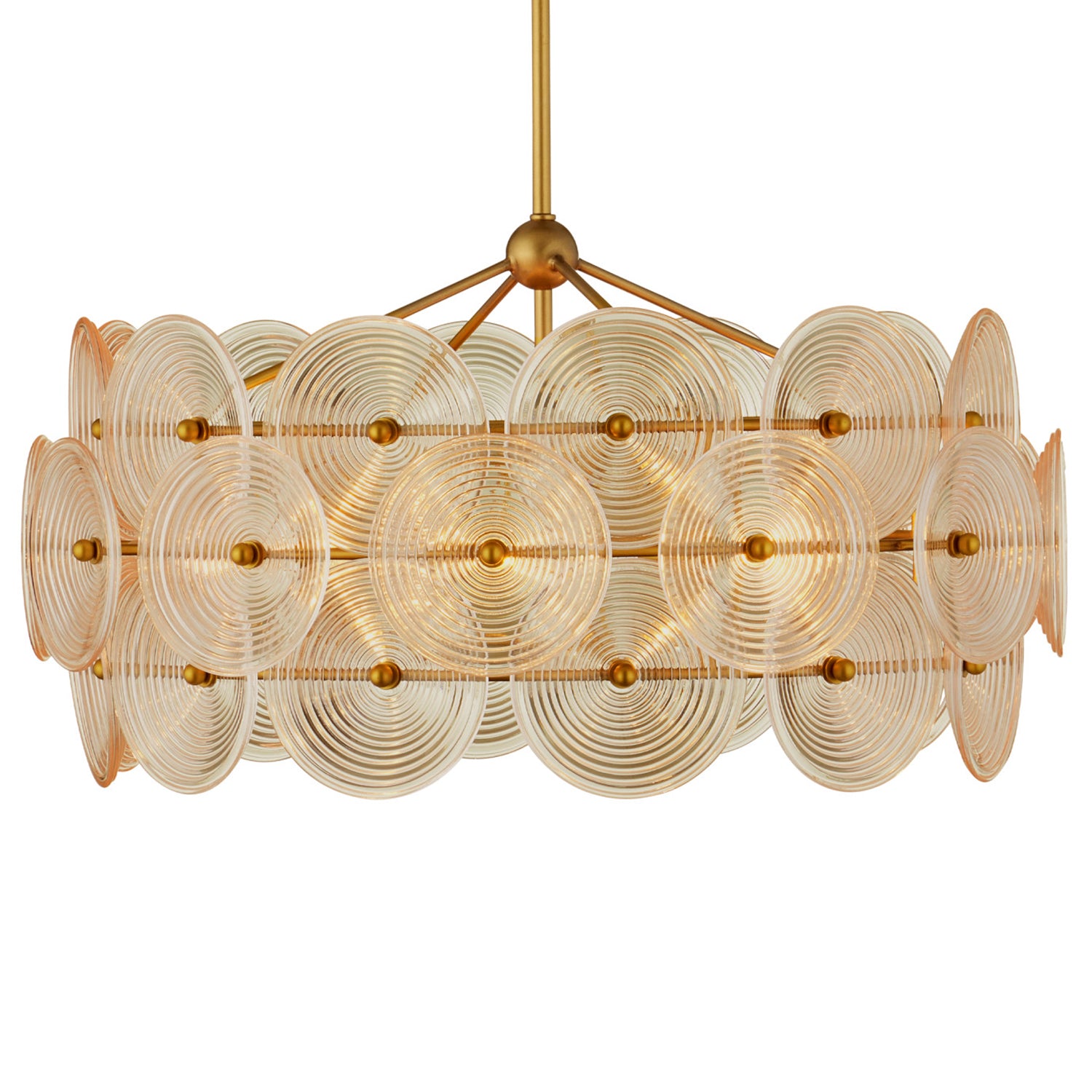 Currey & Co Whirlwind Gold Medium Chandelier